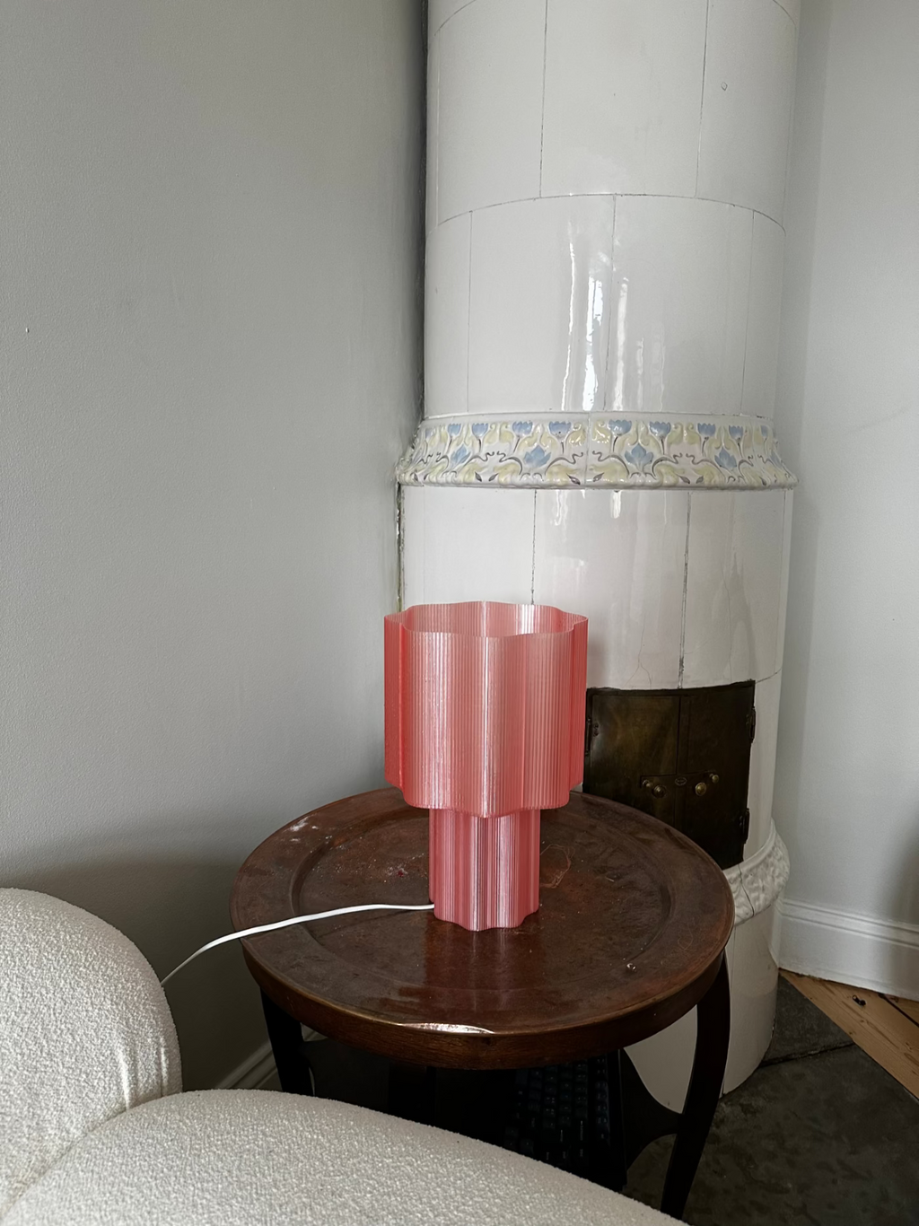 Blush Ripple Table Lamp