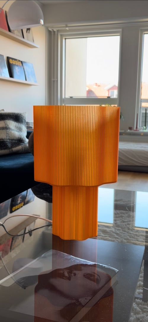 Amber Ripple Table Lamp