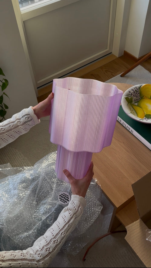 Lavender Ripple Table Lamp
