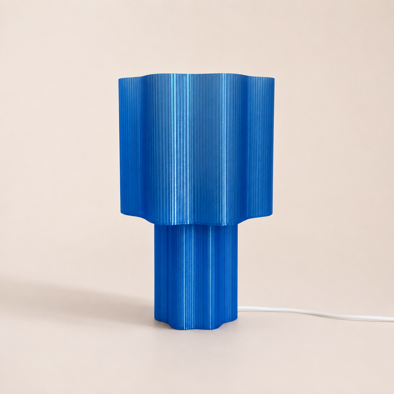 Sky Blue Ripple Table Lamp