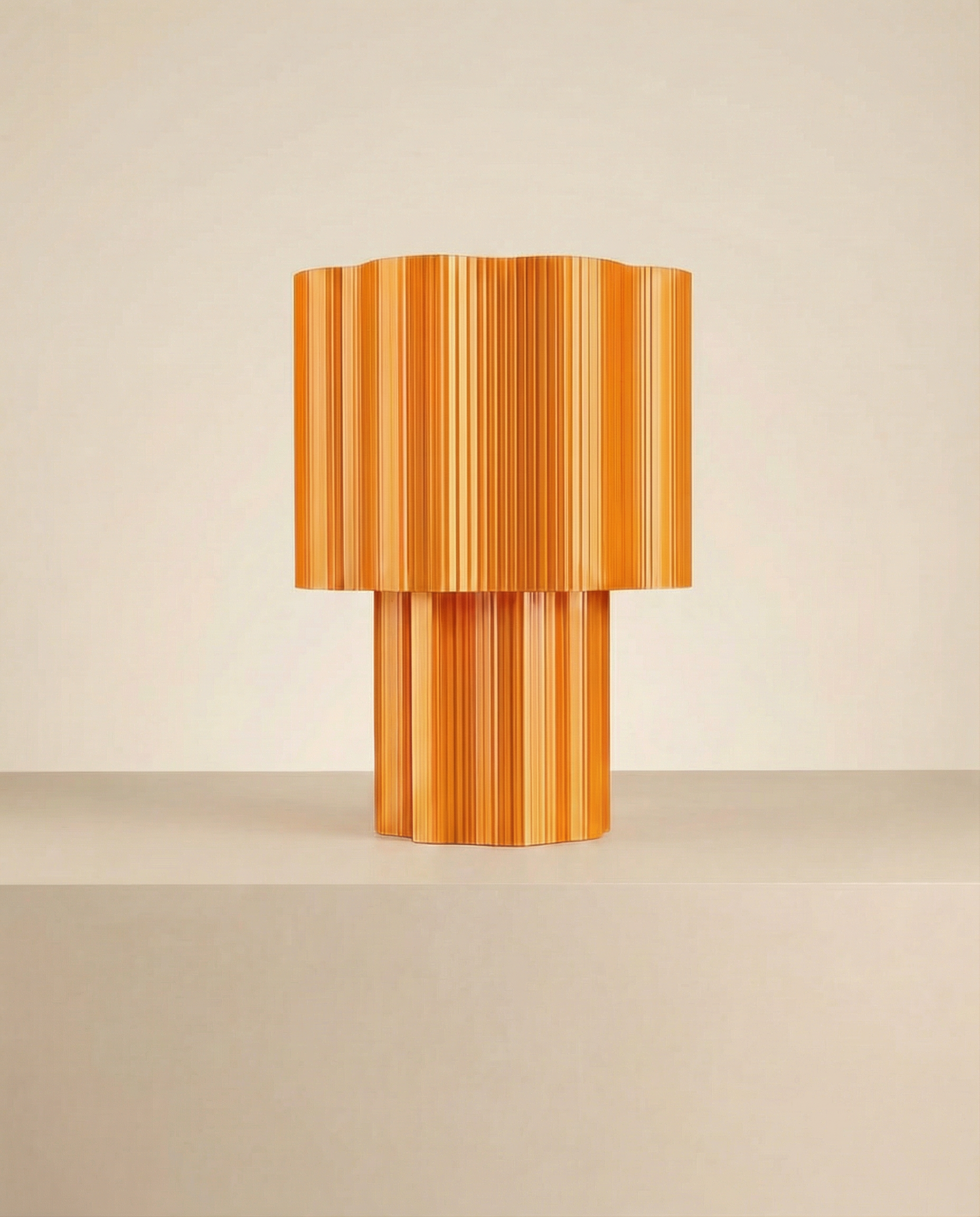 Amber Ripple Table Lamp