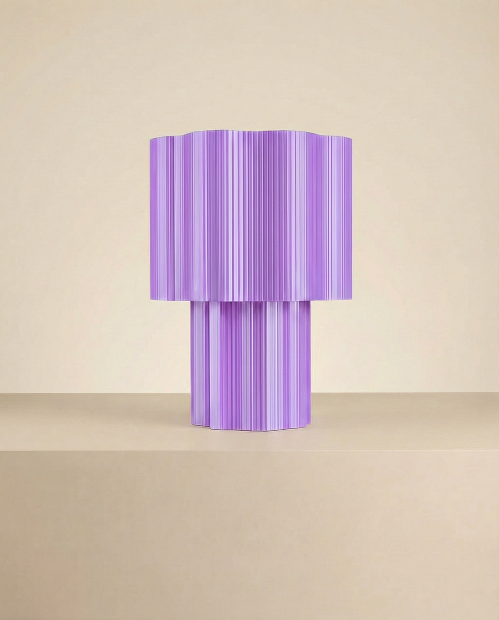 Lavender Ripple Table Lamp