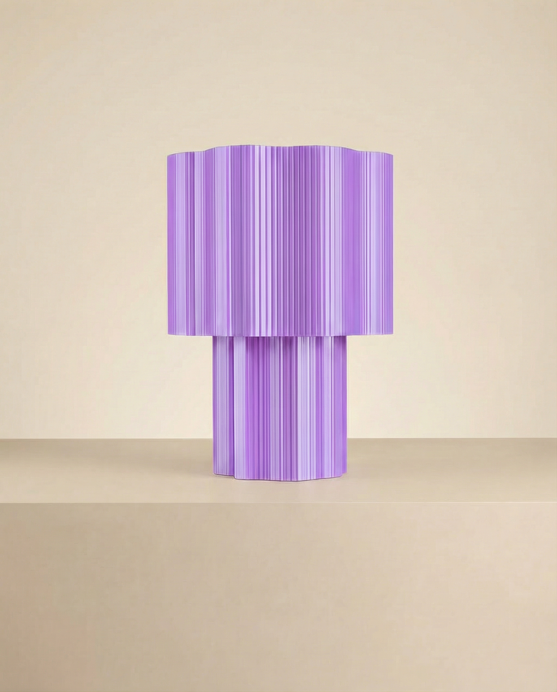 Lavender Ripple Table Lamp