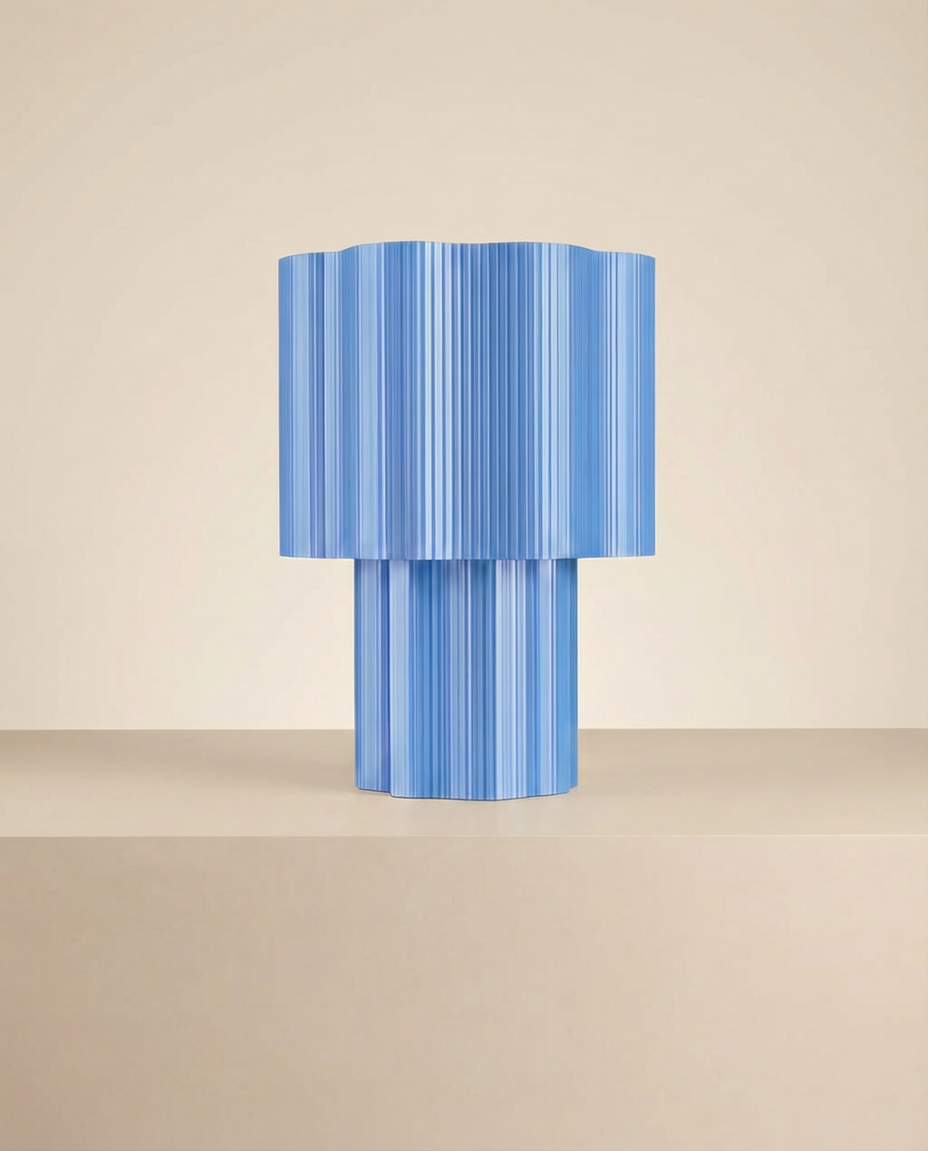 Sky Blue Ripple Table Lamp