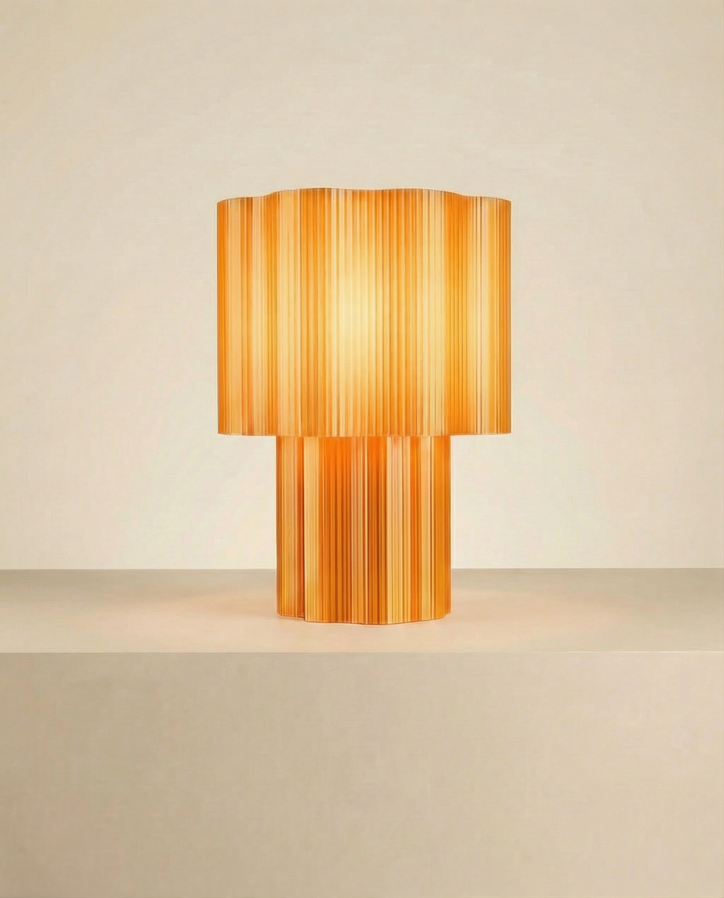 Amber Ripple Table Lamp