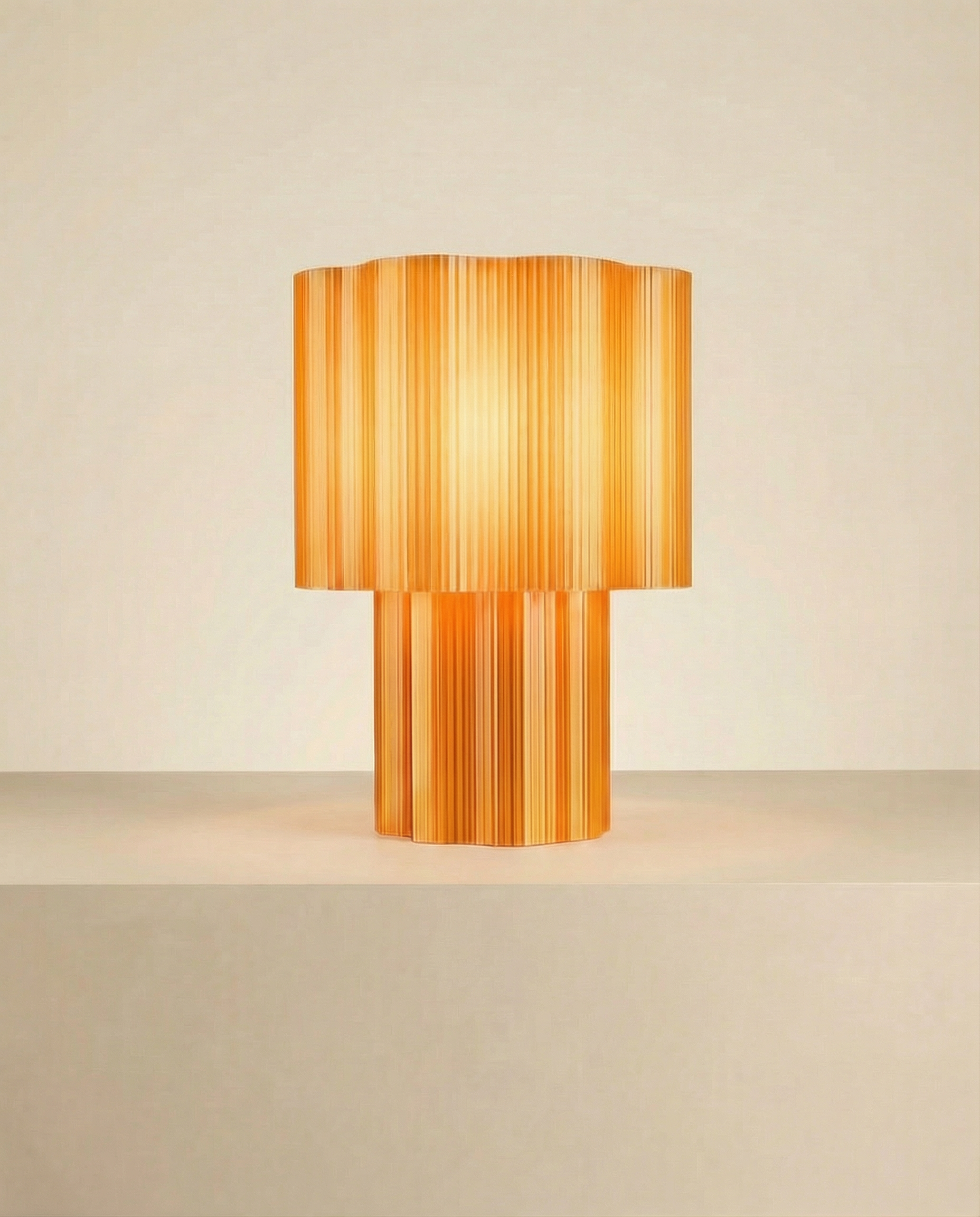 Amber Ripple Table Lamp