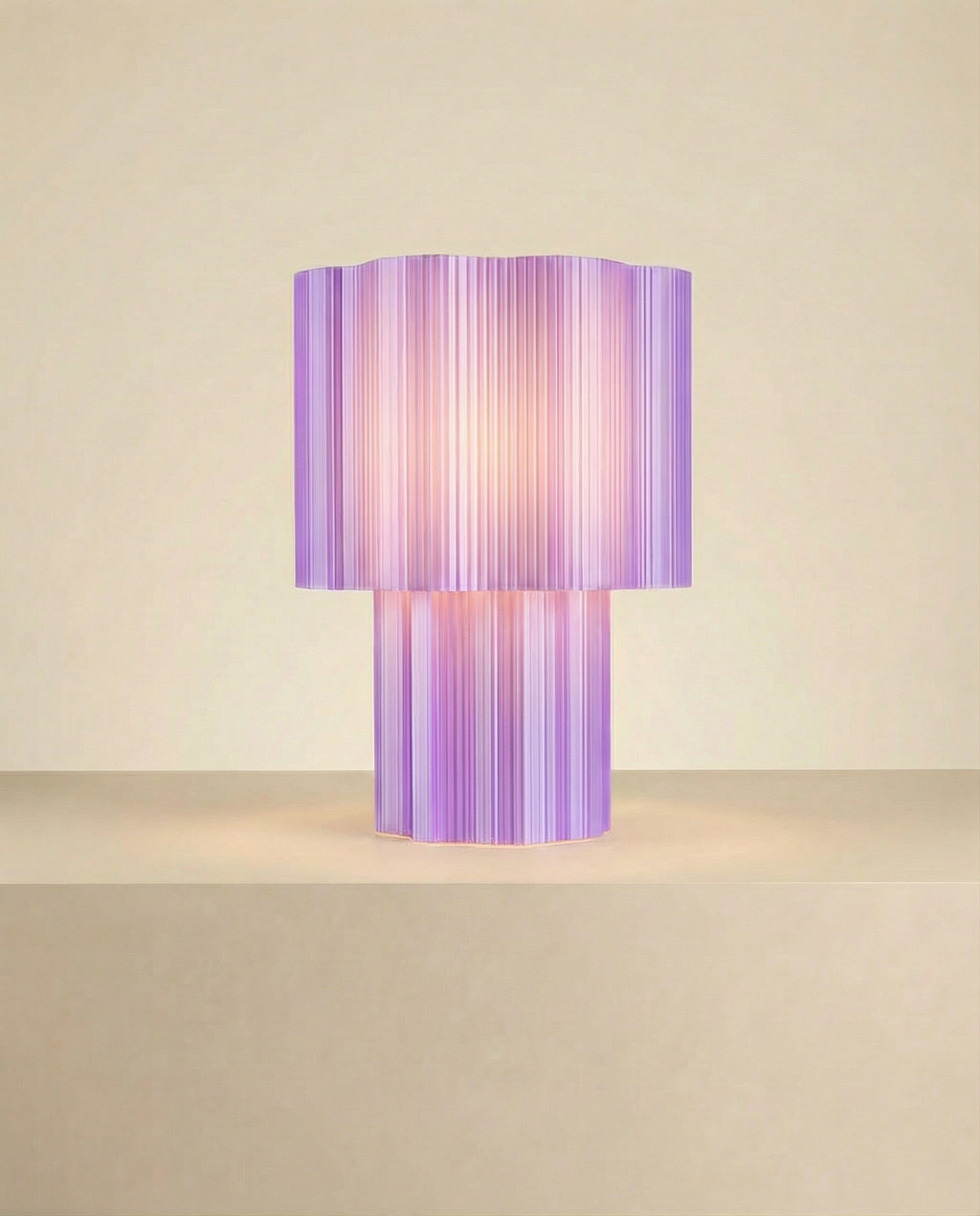 Lavender Ripple Table Lamp