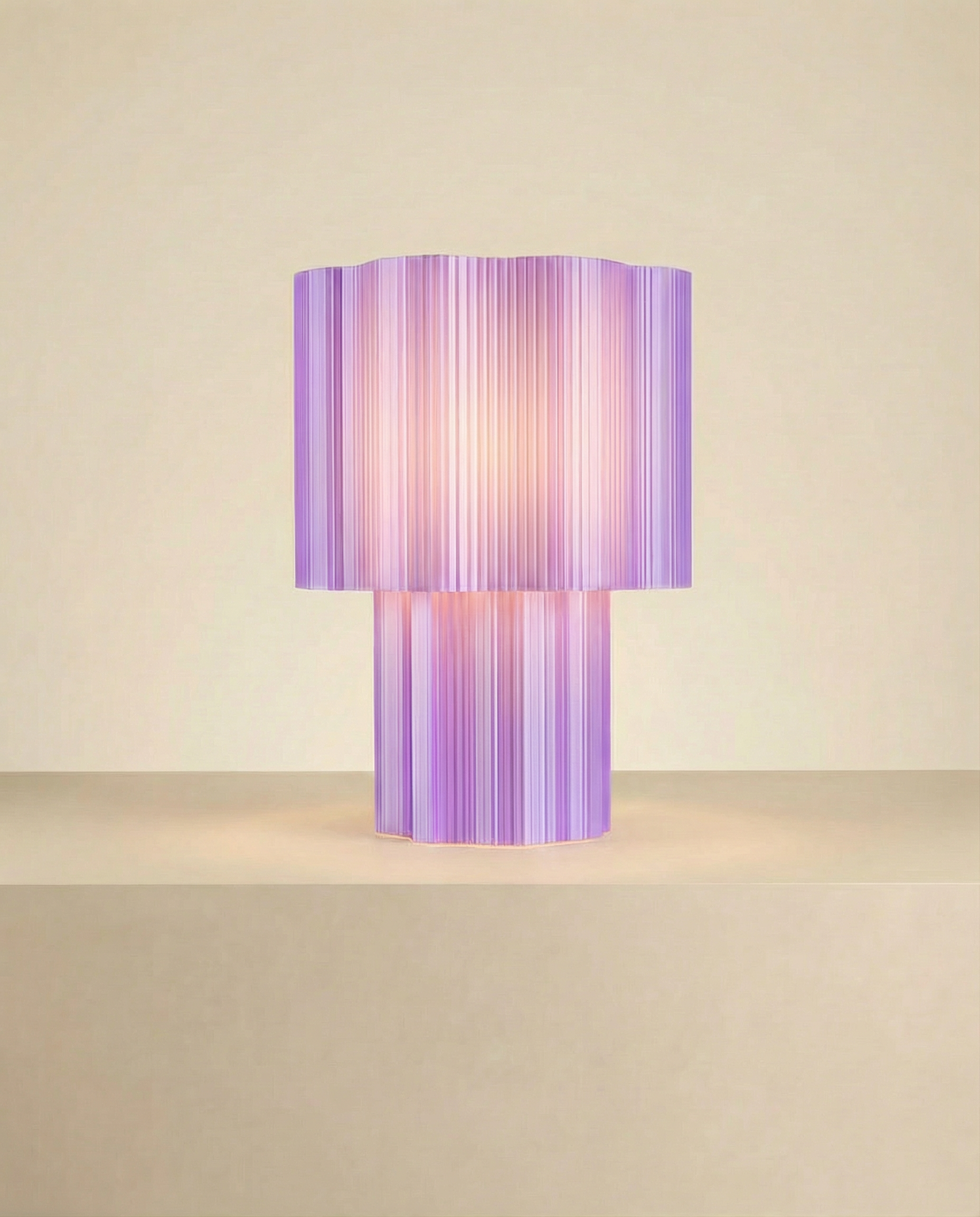 Lavender Ripple Table Lamp