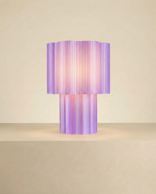 Lavender Ripple Table Lamp