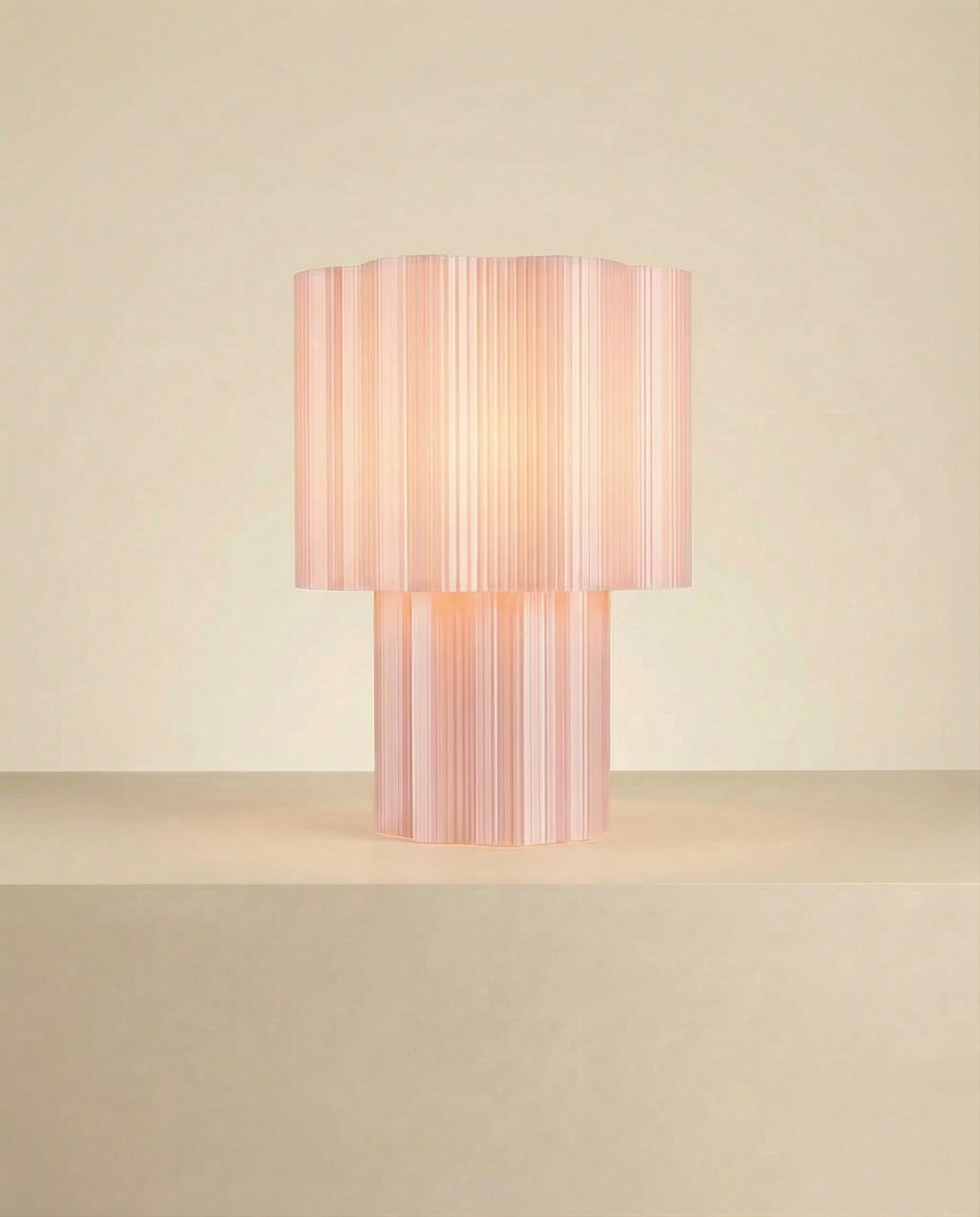 Blush Ripple Table Lamp