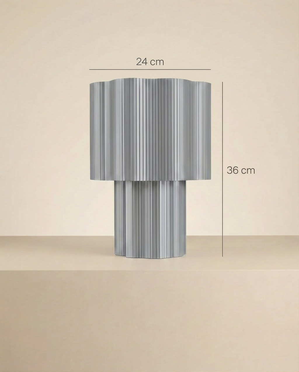 Olive Ripple Table Lamp