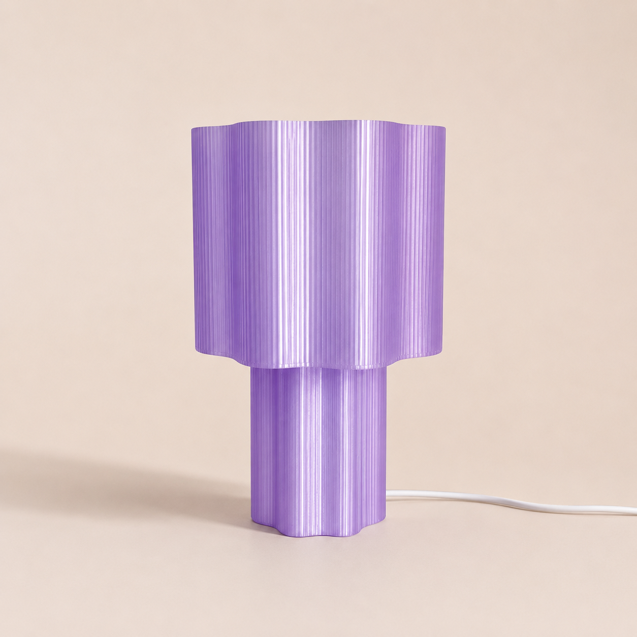 Lavender Ripple Table Lamp