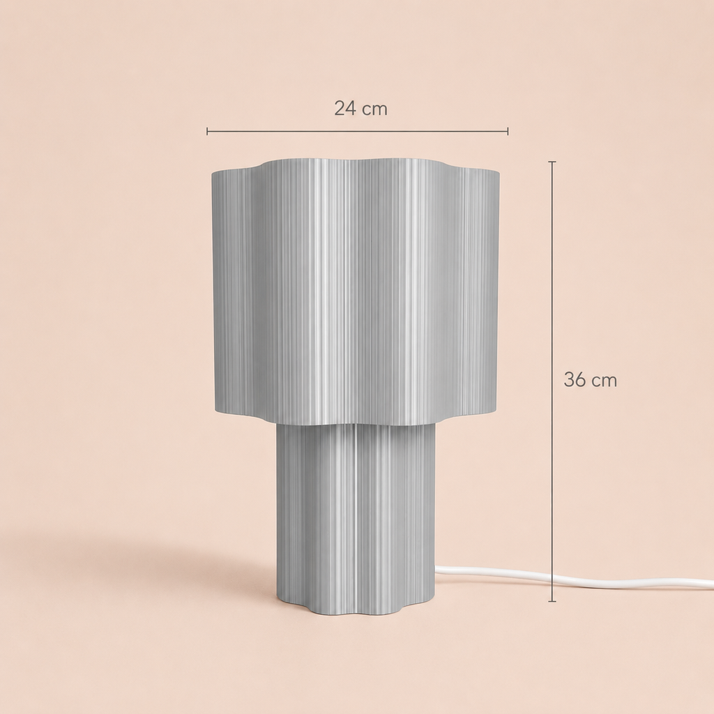 Olive Ripple Table Lamp
