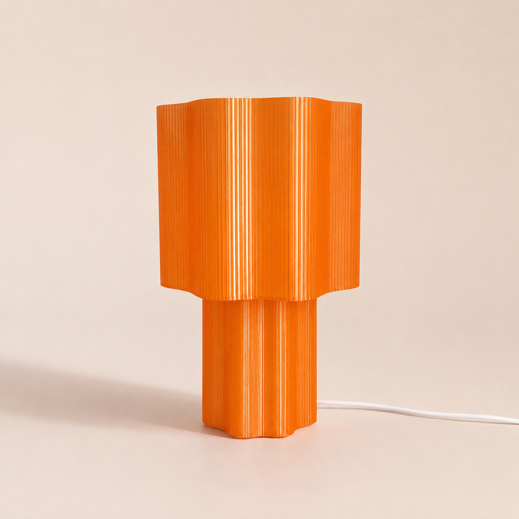 Amber Ripple Table Lamp