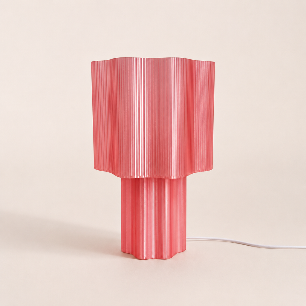 Blush Ripple Table Lamp